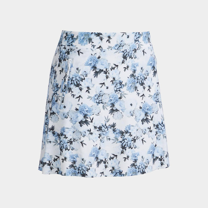 G/FORE WOMEN'S PHOT FLORAL SILKY TECH A-LINE SKORT - SNOW