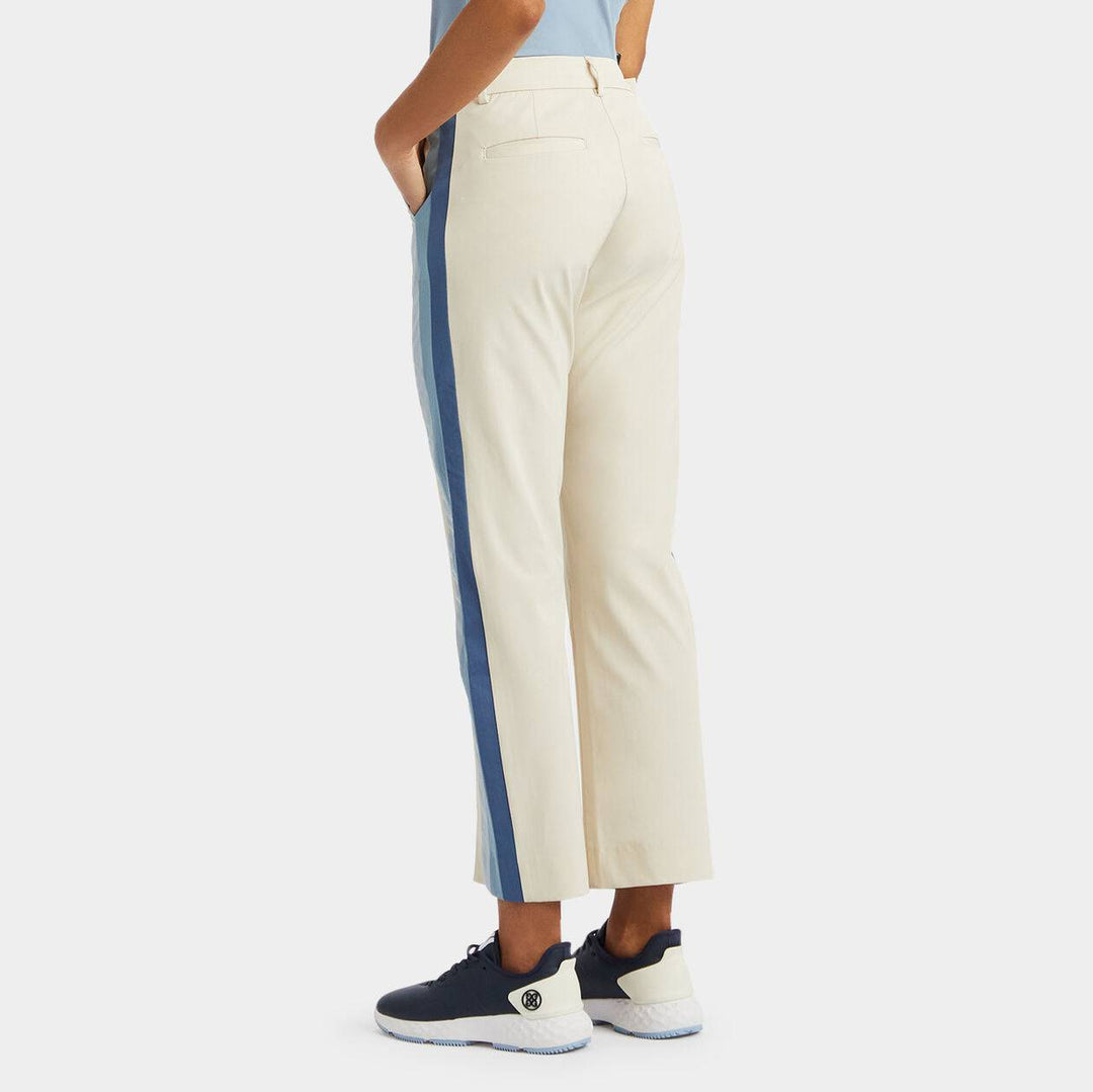 G/FORE WOMEN'S SIDE STRIPE STRETCH TECHNICAL TWIL TROUSER - STONE