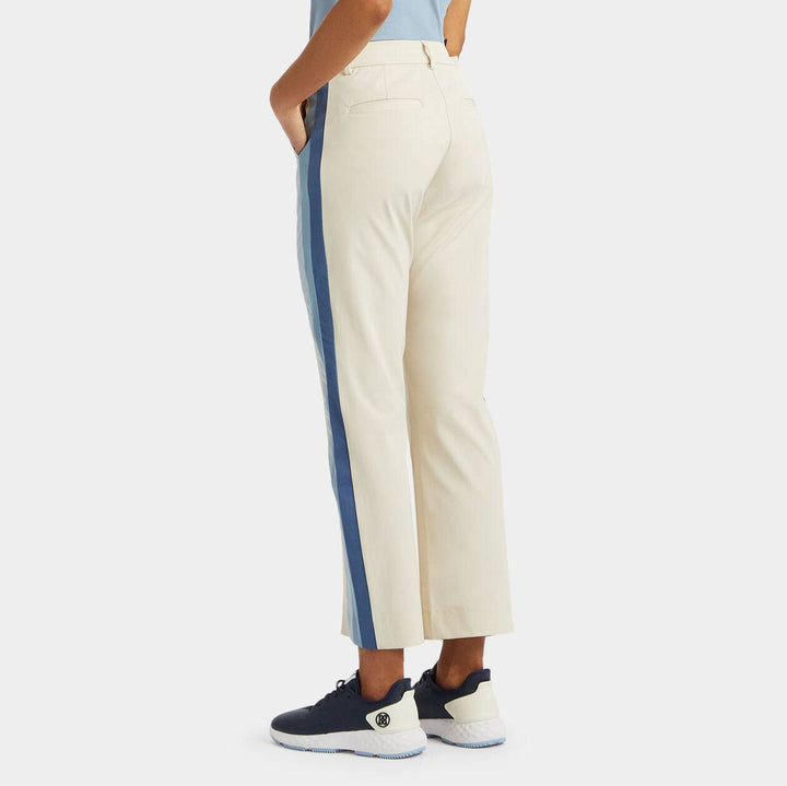 G/FORE WOMEN'S SIDE STRIPE STRETCH TECHNICAL TWIL TROUSER - STONE