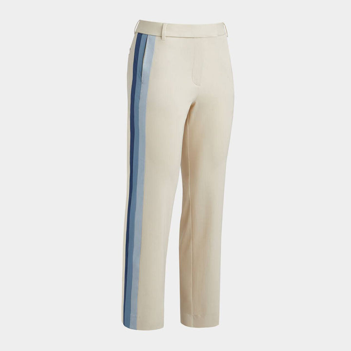 G/FORE WOMEN'S SIDE STRIPE STRETCH TECHNICAL TWIL TROUSER - STONE