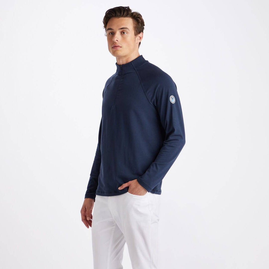 G/Fore Mens Luxe Quarter Zip Mid Layer - TWILIGHT