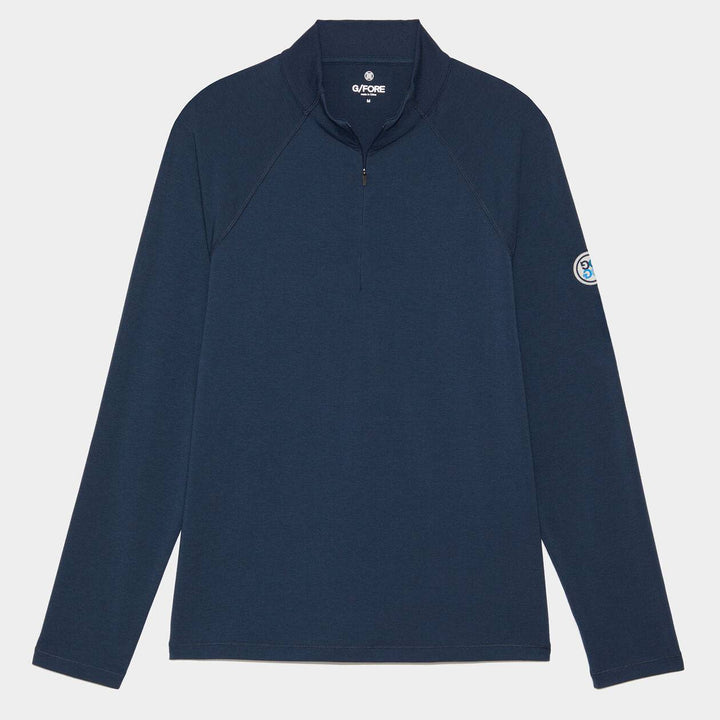 G/Fore Mens Luxe Quarter Zip Mid Layer - TWILIGHT