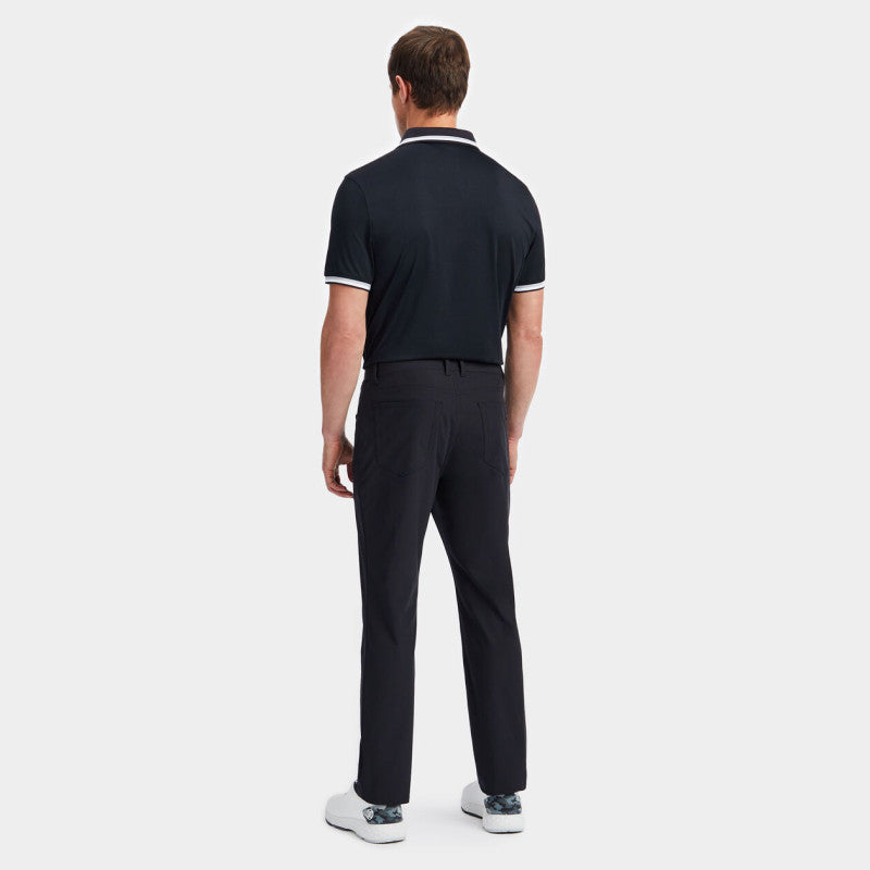 G/FORE MEN'S TUX TECH JERSEY BANDED SLEEVE POLO - ONYX