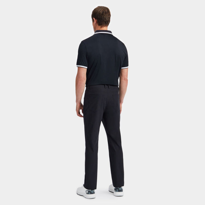 G/FORE MEN'S TUX TECH JERSEY BANDED SLEEVE POLO - ONYX