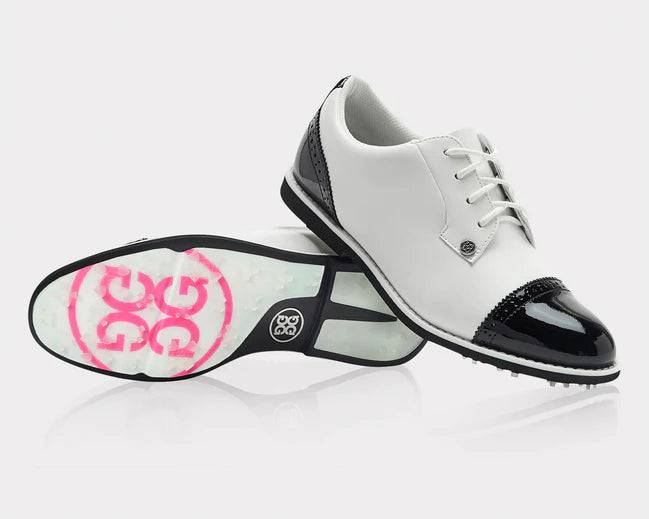 G/FORE WOMEN'S CAP TOE GALLIVANTER GOLF SHOE - SNOW / ONYX