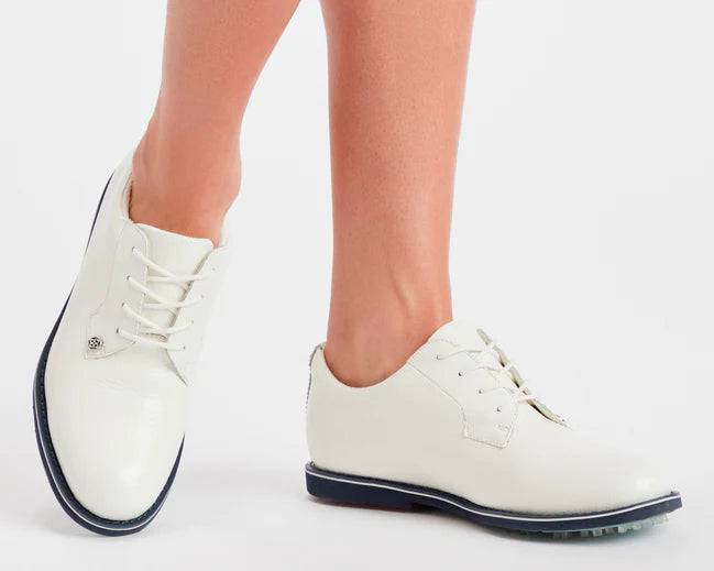 G/FORE WOMEN'S COLLECTION GALLIVANTER GOLF SHOE - SNOW / TWILIGHT