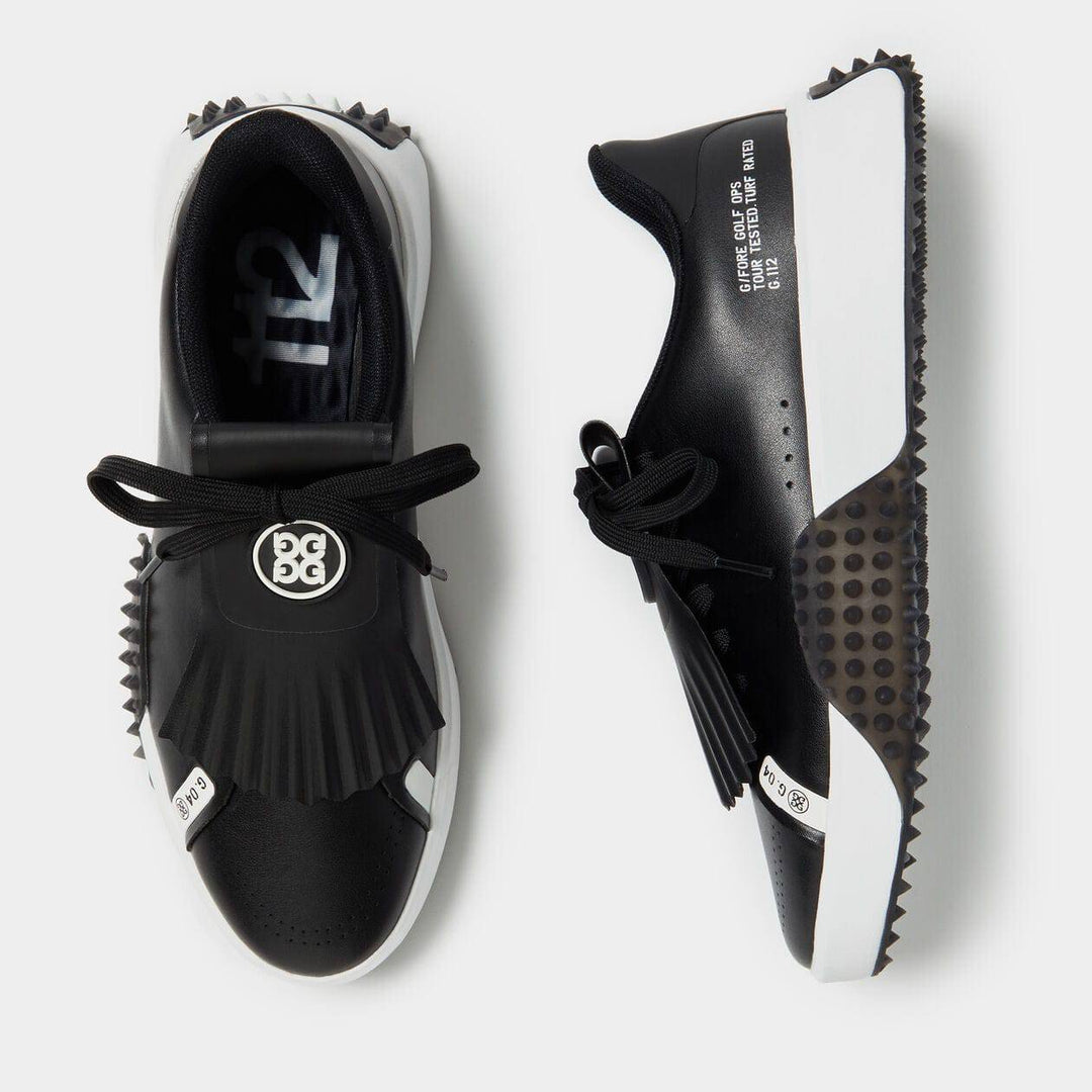 G/Fore WOMEN'S LTD EDITION G.112 P.U. LEATHER KILTIE GOLF SHOE - ONYX