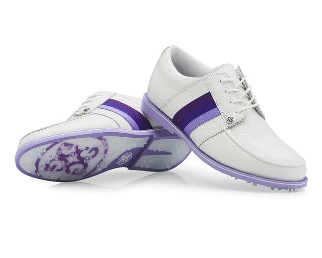 G/FORE WOMEN'S GROSGRAIN GALLIVANTER GOLF SHOE - SNOW / AMETHYST