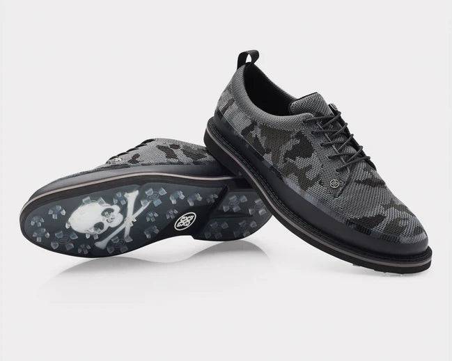G/FORE MEN'S CAMO KNIT TUXEDO GALLIVANTER GOLF SHOE - ONYX
