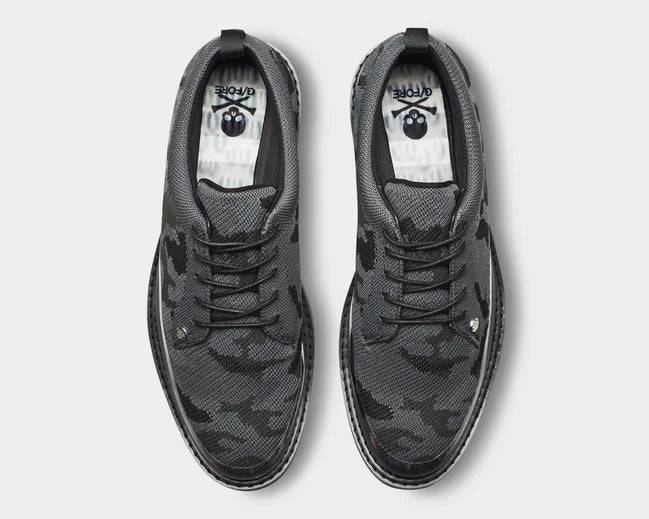 G/FORE MEN'S CAMO KNIT TUXEDO GALLIVANTER GOLF SHOE - ONYX