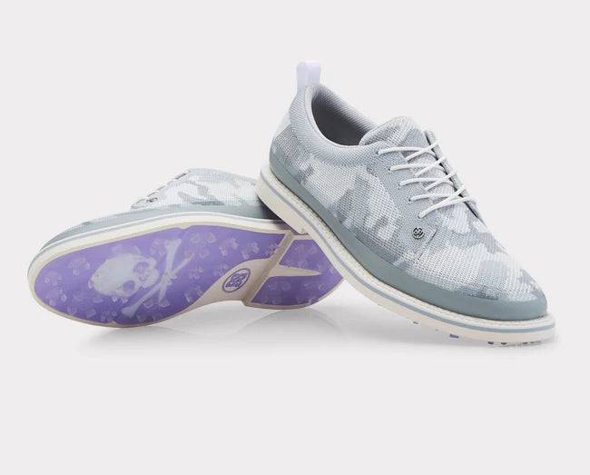 G/Fore MEN'S CAMO KNIT TUXEDO GALLIVANTER GOLF SHOE - SNOW