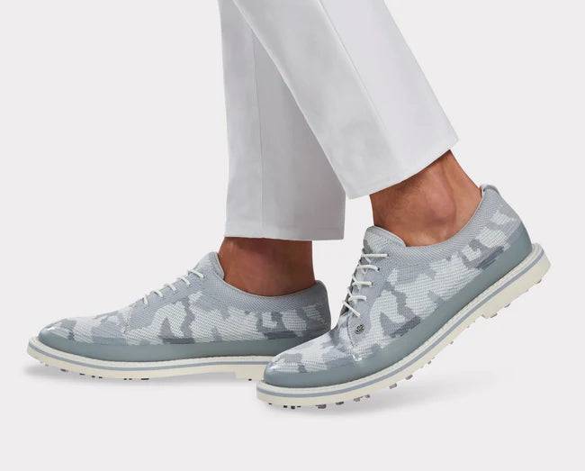 G/Fore MEN'S CAMO KNIT TUXEDO GALLIVANTER GOLF SHOE - SNOW
