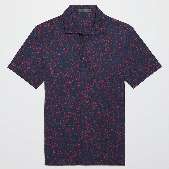 G/FORE MEN'S LTD EDITION CONSTELLATION TECH JERSEY SLIM FIT POLO - TWILIGHT