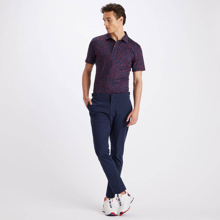 G/FORE MEN'S LTD EDITION CONSTELLATION TECH JERSEY SLIM FIT POLO - TWILIGHT