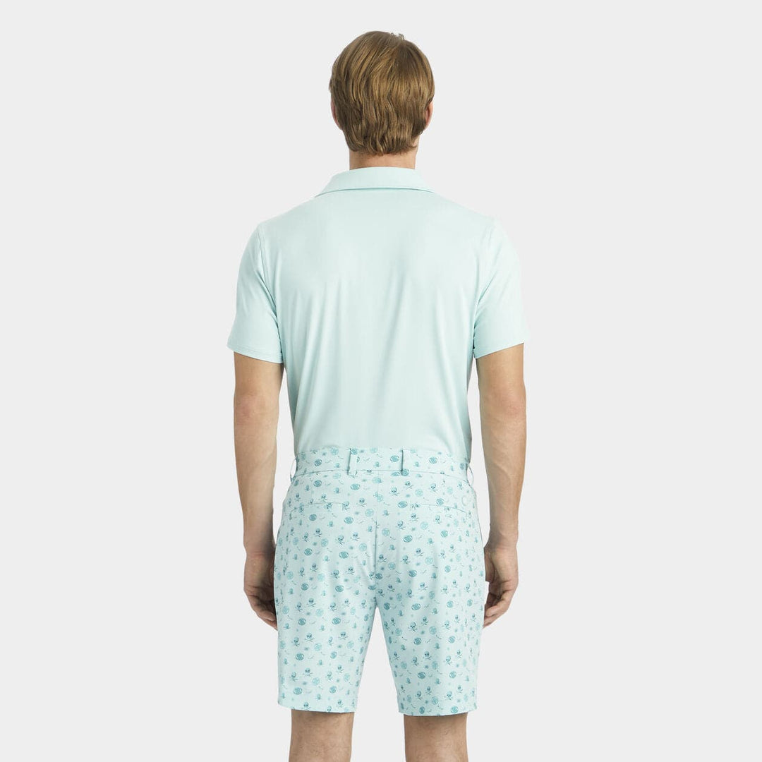 G/FORE MEN'S LTD EDITION EMBOSSED CIRCLE G'S TECH JERSEY POLO - SEAGLASS