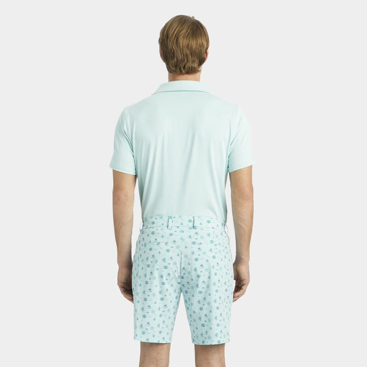G/FORE MEN'S LTD EDITION EMBOSSED CIRCLE G'S TECH JERSEY POLO - SEAGLASS