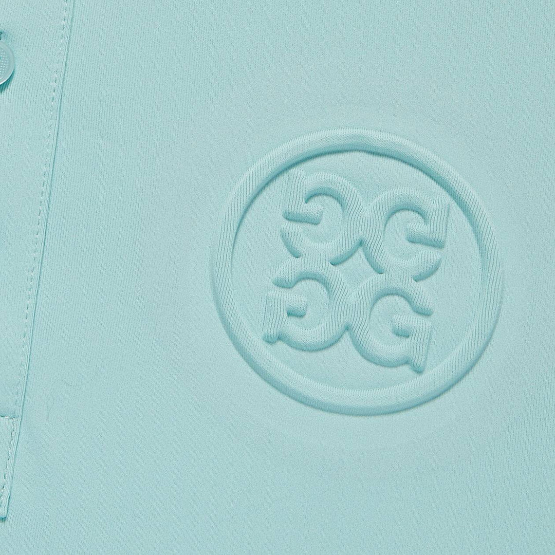 G/FORE MEN'S LTD EDITION EMBOSSED CIRCLE G'S TECH JERSEY POLO - SEAGLASS