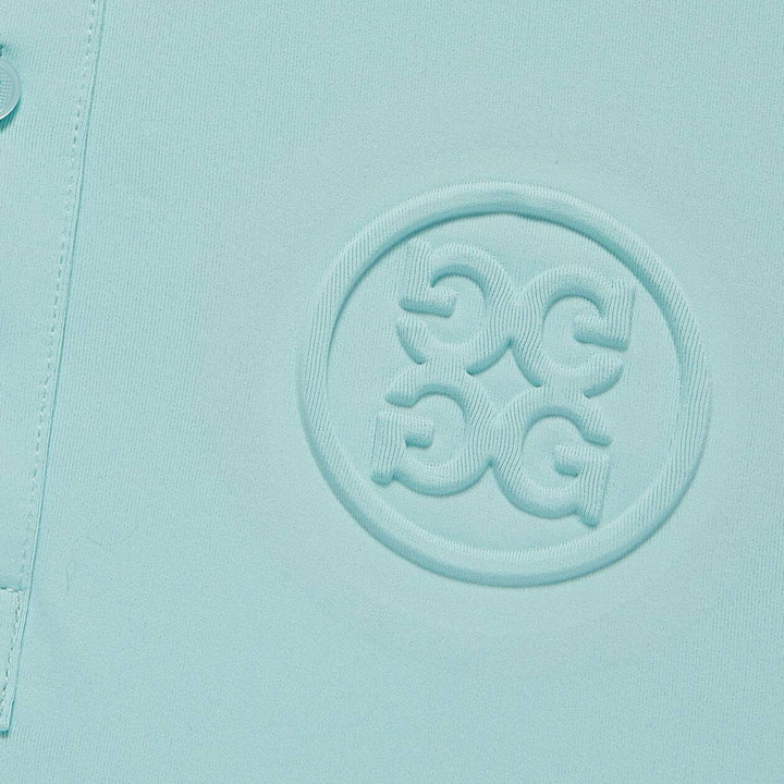 G/FORE MEN'S LTD EDITION EMBOSSED CIRCLE G'S TECH JERSEY POLO - SEAGLASS