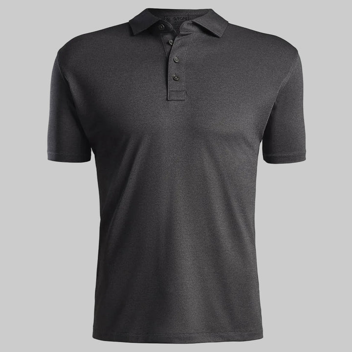 G/Fore Mens Essential Pique Polo - CHARCOAL HEATHER GREY