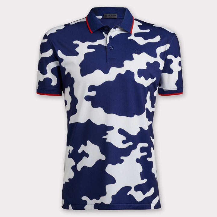 G/FORE MEN'S LTD EDITION EXPLODED CAMO TECH JERSEY POLO - BLUEPRINT