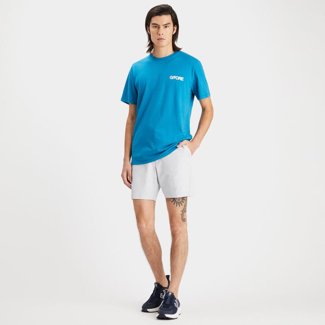 G/FORE MEN'S GRADIENT CIRCLE G'S COTTON TEE SHIRT - PETROL