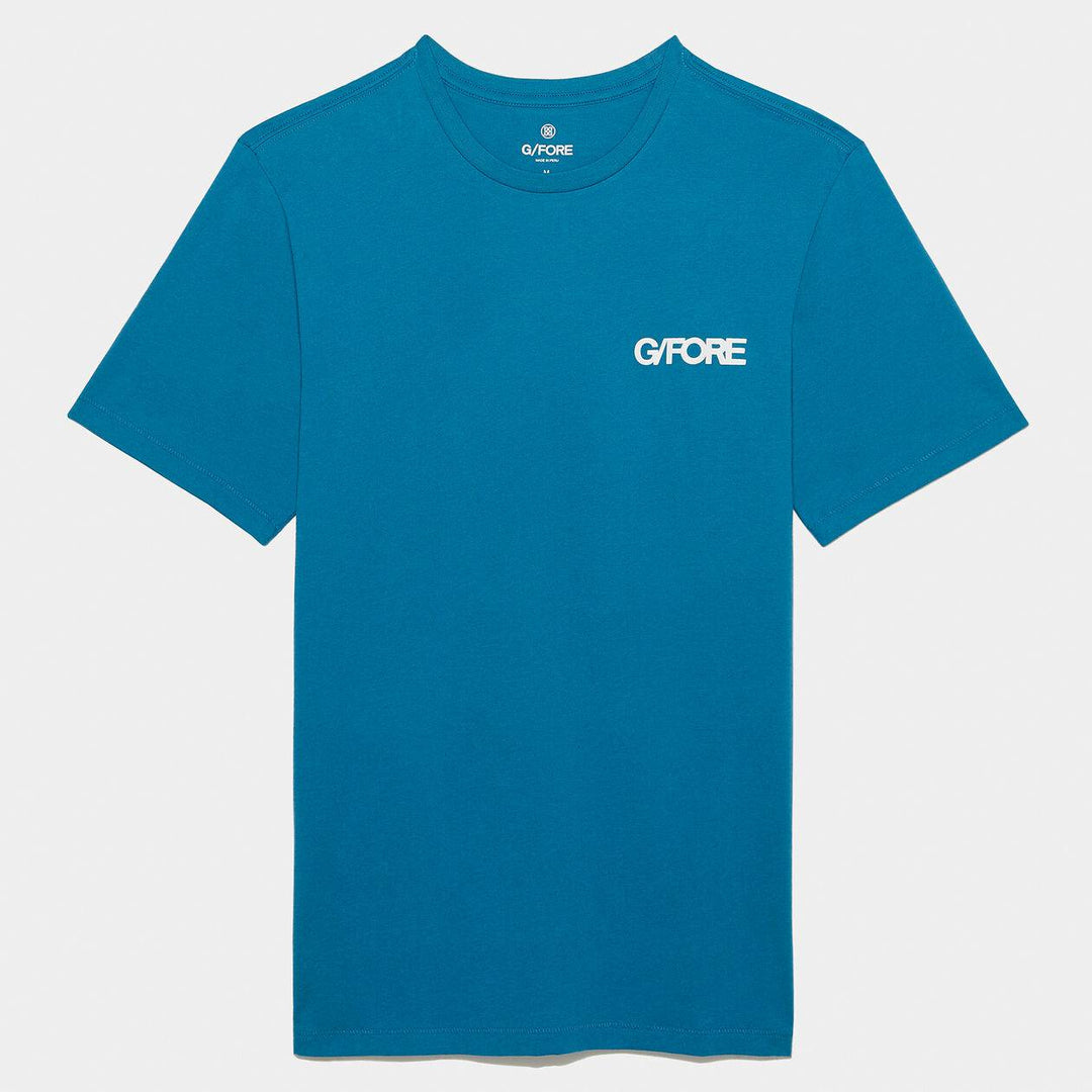 G/FORE MEN'S GRADIENT CIRCLE G'S COTTON TEE SHIRT - PETROL