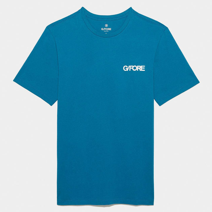 G/FORE MEN'S GRADIENT CIRCLE G'S COTTON TEE SHIRT - PETROL