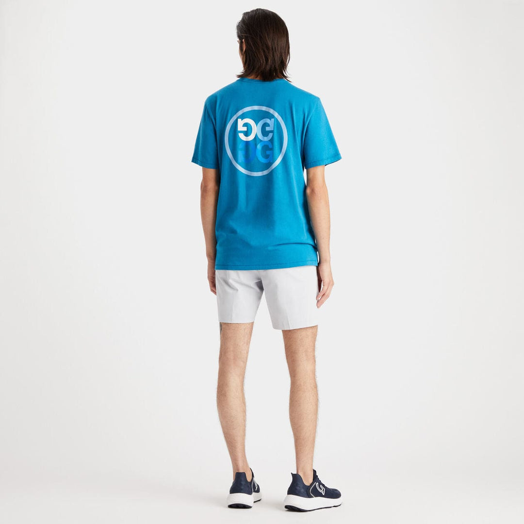 G/FORE MEN'S GRADIENT CIRCLE G'S COTTON TEE SHIRT - PETROL