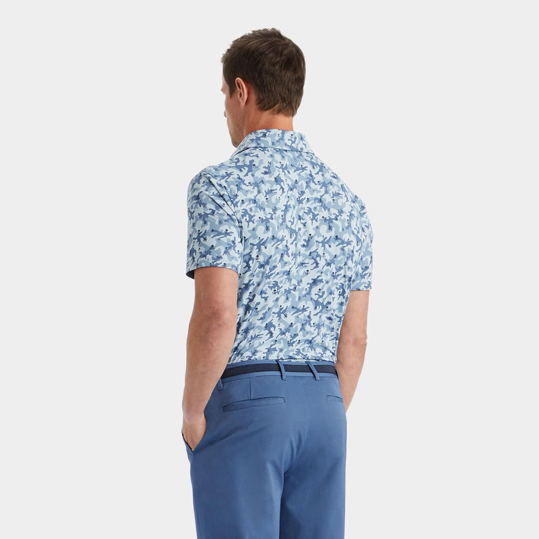 G/FORE MEN'S MAPPED ICON CAMO TECH MODERN COLLAR POLO - FJORD