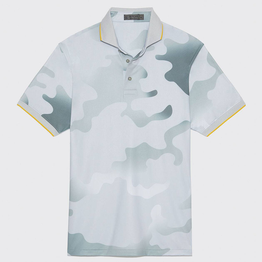 G/FORE MEN'S LTD EDITION CAMO RIB MODERN COLLAR TECH POLO - MONUMENT