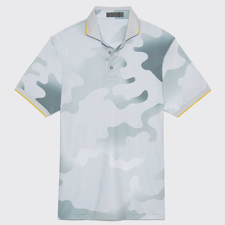G/FORE MEN'S LTD EDITION CAMO RIB MODERN COLLAR TECH POLO - MONUMENT