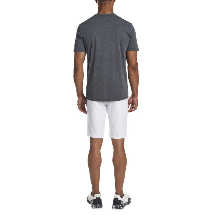 G/FORE MEN'S NO 1 CARES TEE SHIRT - CHARCOAL HEATHER GREY