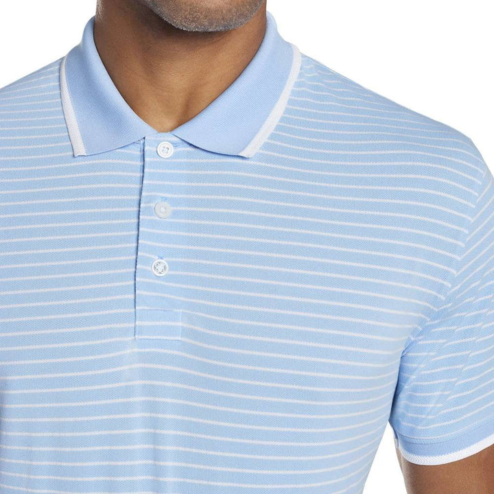 G/FORE MEN'S PIQUE STRIPE POLO - BAJA