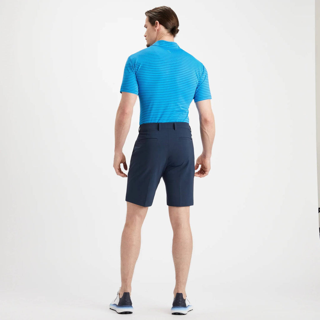 G/FORE MEN'S PERFORATED STRIPE TECH JERSEY POLO - IBIZA BLUE