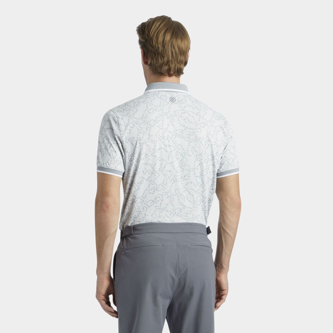 G/FFORE MEN'S STAR DUST BANDED SLEEVE TECH POLO - NIMBUS