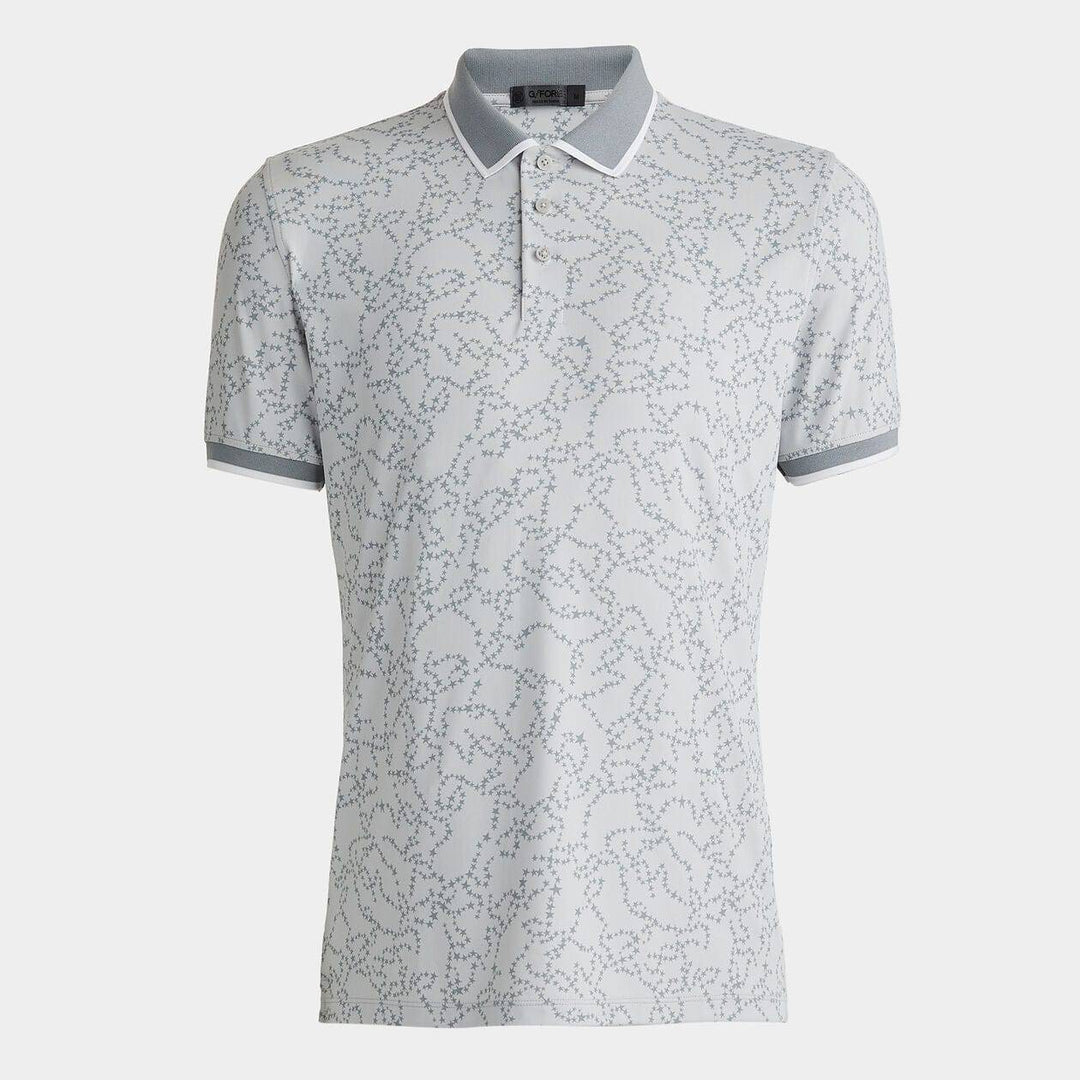 G/FFORE MEN'S STAR DUST BANDED SLEEVE TECH POLO - NIMBUS