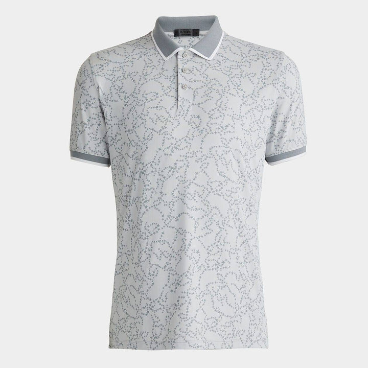 G/FFORE MEN'S STAR DUST BANDED SLEEVE TECH POLO - NIMBUS