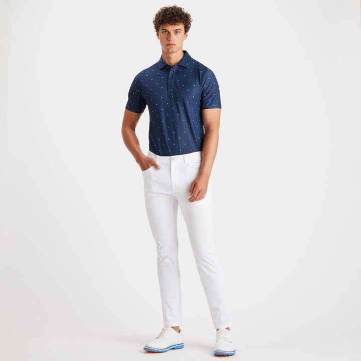 G/FORE MEN'S STARS TECH PIQUÉ SLIM FIT POLO - TWILIGHT