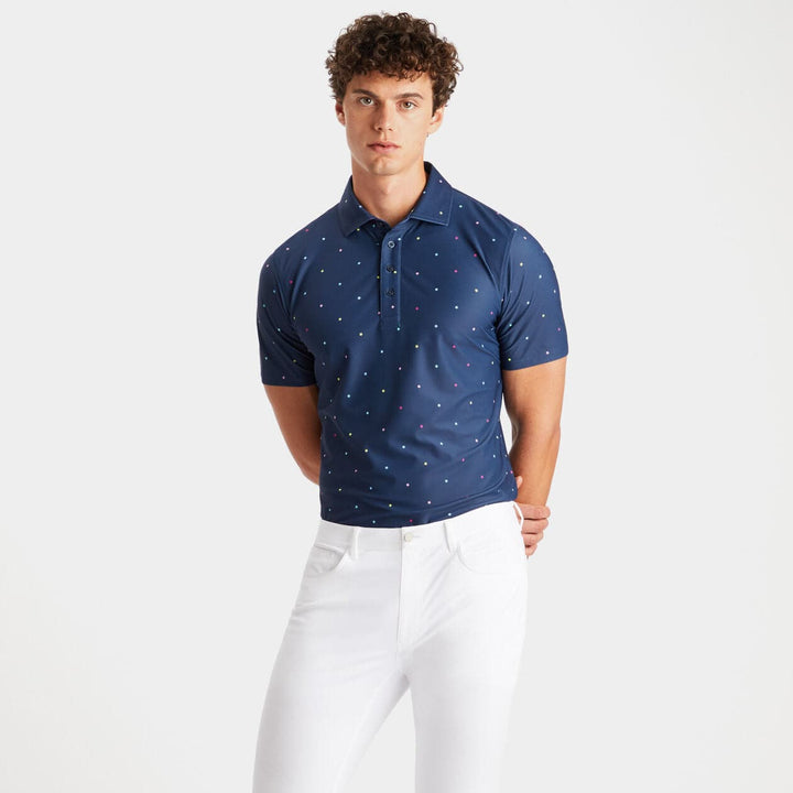 G/FORE MEN'S STARS TECH PIQUÉ SLIM FIT POLO - TWILIGHT