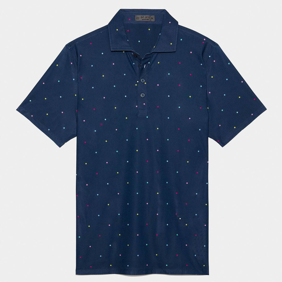 G/FORE MEN'S STARS TECH PIQUÉ SLIM FIT POLO - TWILIGHT