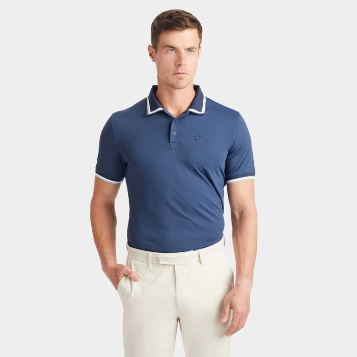 G/Fore Mens Tux Banded SleeveTech Jersey Polo - INK