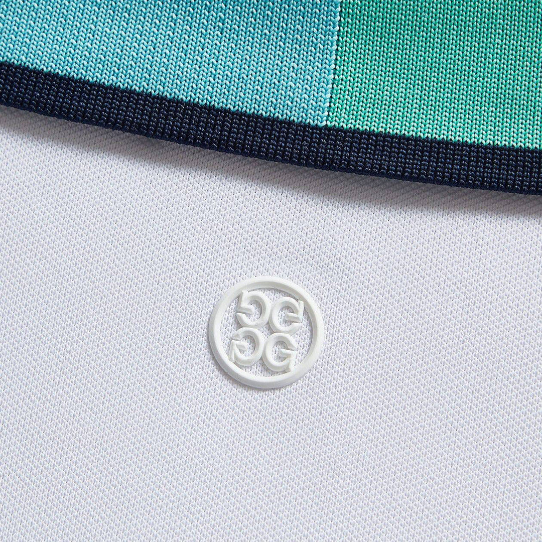 G/FORE WOMEN'S CONTRAST COLLAR ZIP POLO - ACID LIME