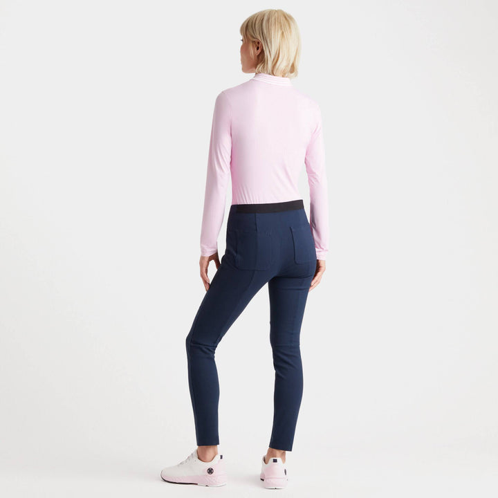 G/Fore Womens Featherweight Silky 1/4 Zip Long Sleeve Polo - BLUSH