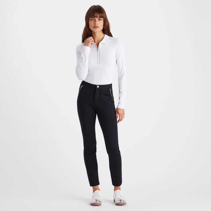 G/Fore Womens Featherweight Silky 1/4 Zip Polo - SNOW