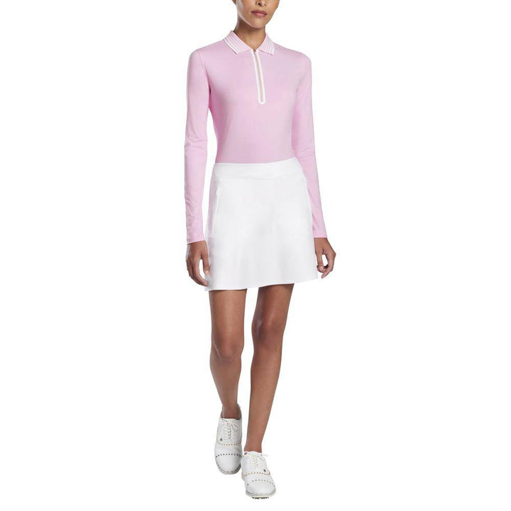 G/FORE WOMEN'S FEATHERWEIGHT ZIP LONG SLEEVE POLO - LILAC