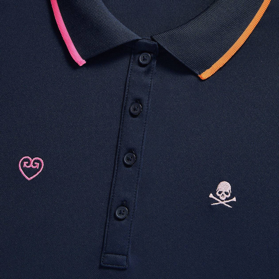 G/FORE WOMEN'S LTD EDITION MINI ICON TECH PIQUE POLO - TWILIGHT