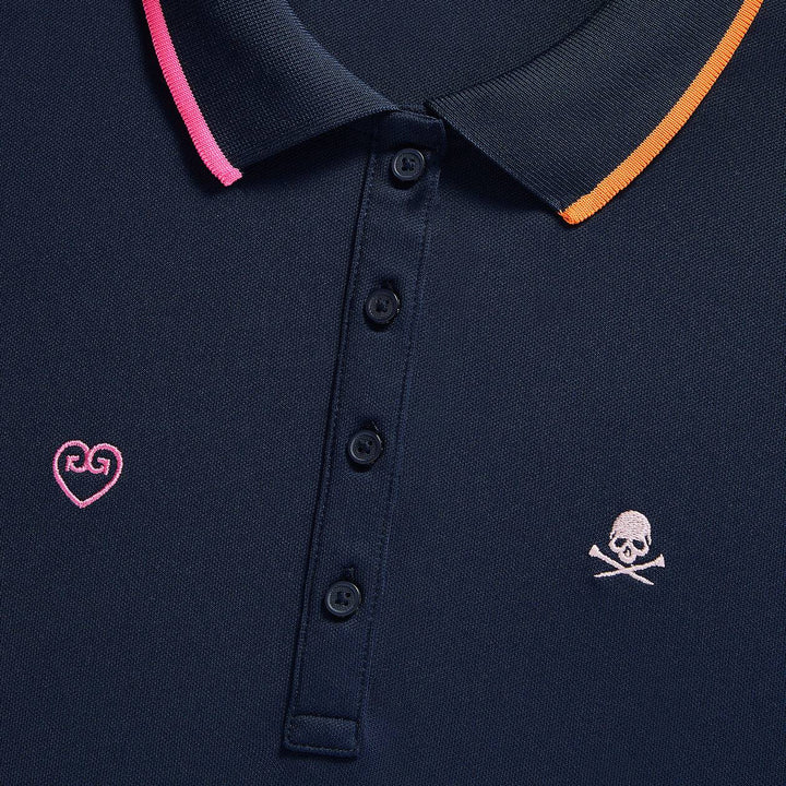G/FORE WOMEN'S LTD EDITION MINI ICON TECH PIQUE POLO - TWILIGHT