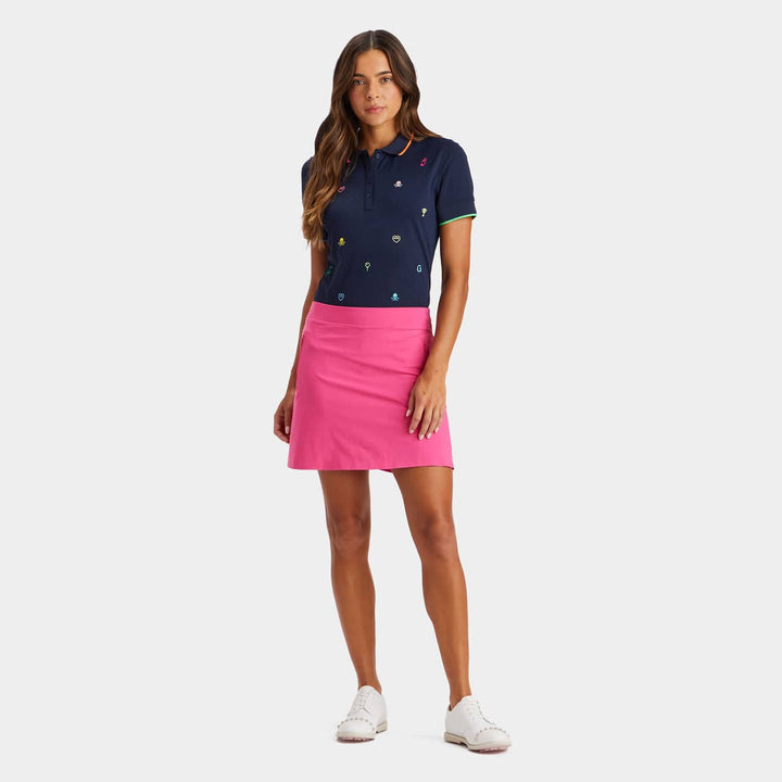 G/FORE WOMEN'S LTD EDITION MINI ICON TECH PIQUE POLO - TWILIGHT