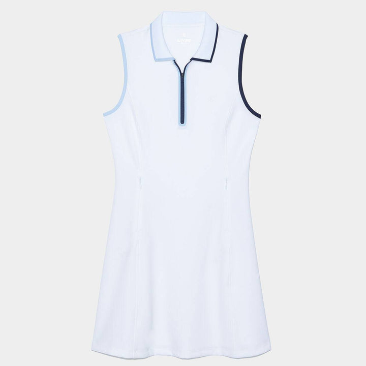 G/Fore Womens Nylon Quarter Zip Sleeveless Polo Dress - SNOW