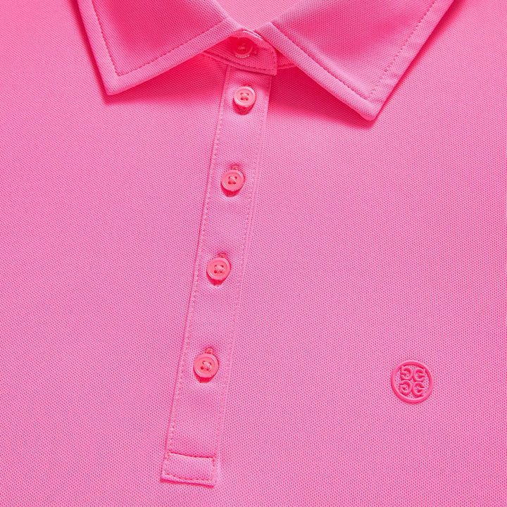 G/FORE WOMEN'S TECH PIQUE SLEEVELESS POLO - KNOCKOUT PINK